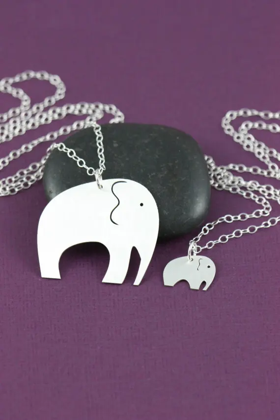 Лидер продаж 10 шт. ожерелья для мамы и дочки ожерелье со слоном ребенка подарок на