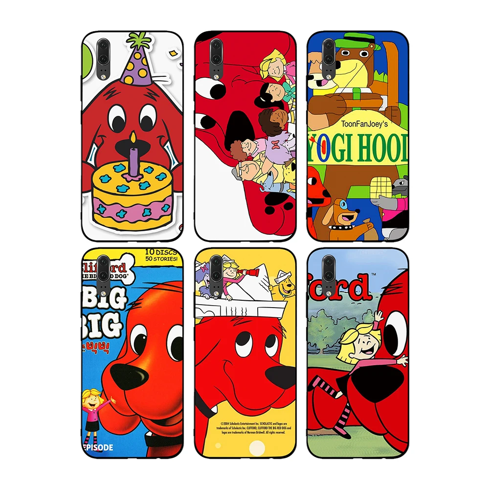 Мягкий чехол Clifford the Big Red Dog для Huawei Y6 Y7 Y9 Prime 2017 2018 2019 Nova 2i 3 4 3i Lite Mate 10 20 Pro