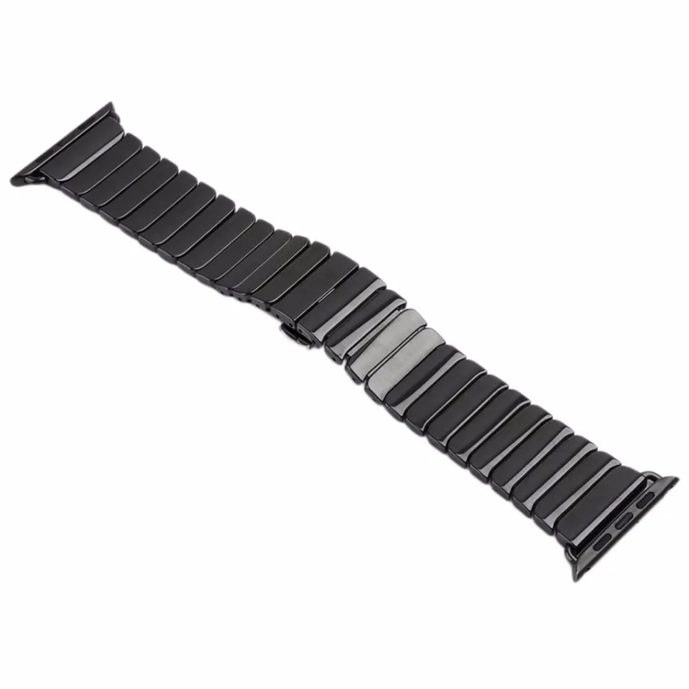 Керамический ремешок для часов Apple Watch 38/42 мм серия 1 2 3 браслет с пряжкой-бабочкой