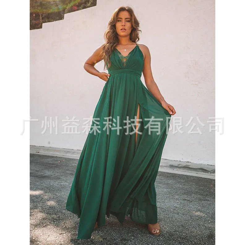 Однотонные модные сексуальные богемные пляжные платья офисное Женское Платье