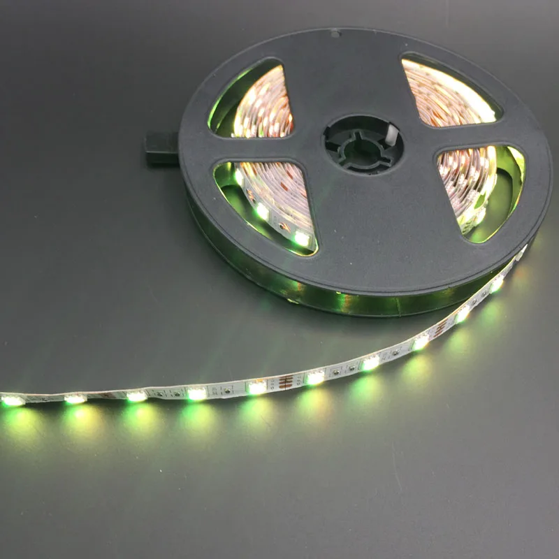 5050 светодиодный NON-Водонепроницаемый RGB ленты 60 s/M 300 светильник белого и синего