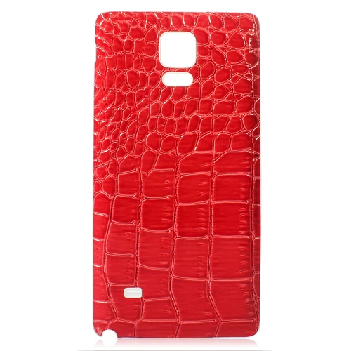 CAPAS чехол для samsung Galaxy Note 4 N910F Тонкий чехол из углеродного волокна с деревянным узором задняя крышка для батареи для Galaxy Note 4 N910C - Цвет: Crocodile red
