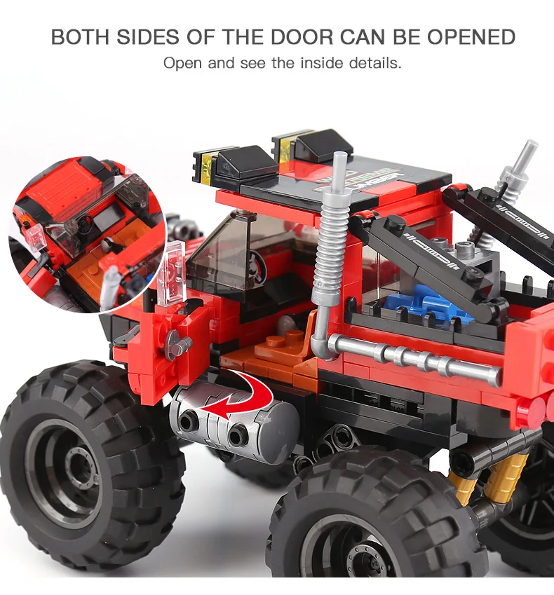 XingBao 03025 Technic супер большой ножной автомобиль набор строительных блоков Кирпичи игрушка для детей развивающие используется подарок на день рождения