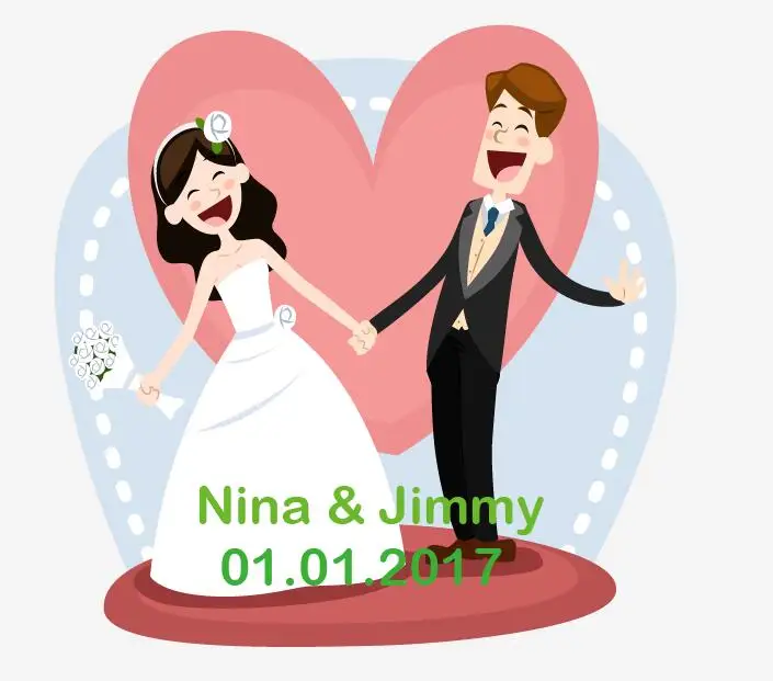 100pcs Personalized Wedding Favor Tag Gift Tags Bridal Shower Self-Adhesive Stickers Paper Sticker Decoration | Дом и сад