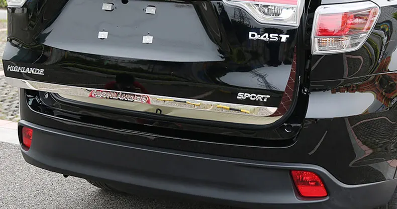 Багажник автомобиля ботинок дверь отделка наклейка внешний вид для TOYOTA HIGHLANDER 2015