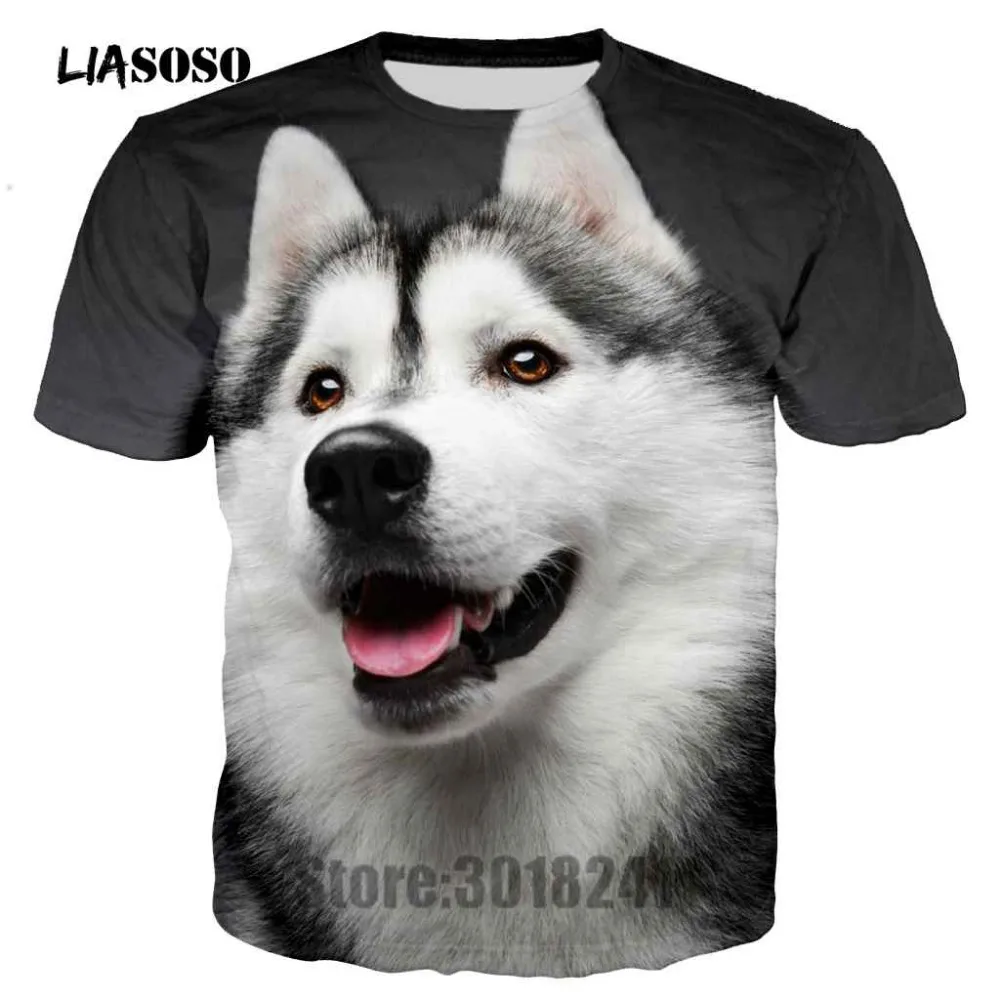 LIASOSO новая летняя Мужская и Женская толстовка с 3D принтом в виде животного хаски