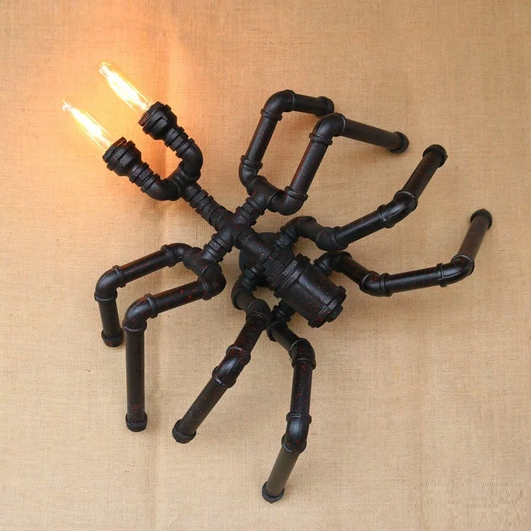 Настенный светильник в форме паука настенный стиле ретро винтажный с