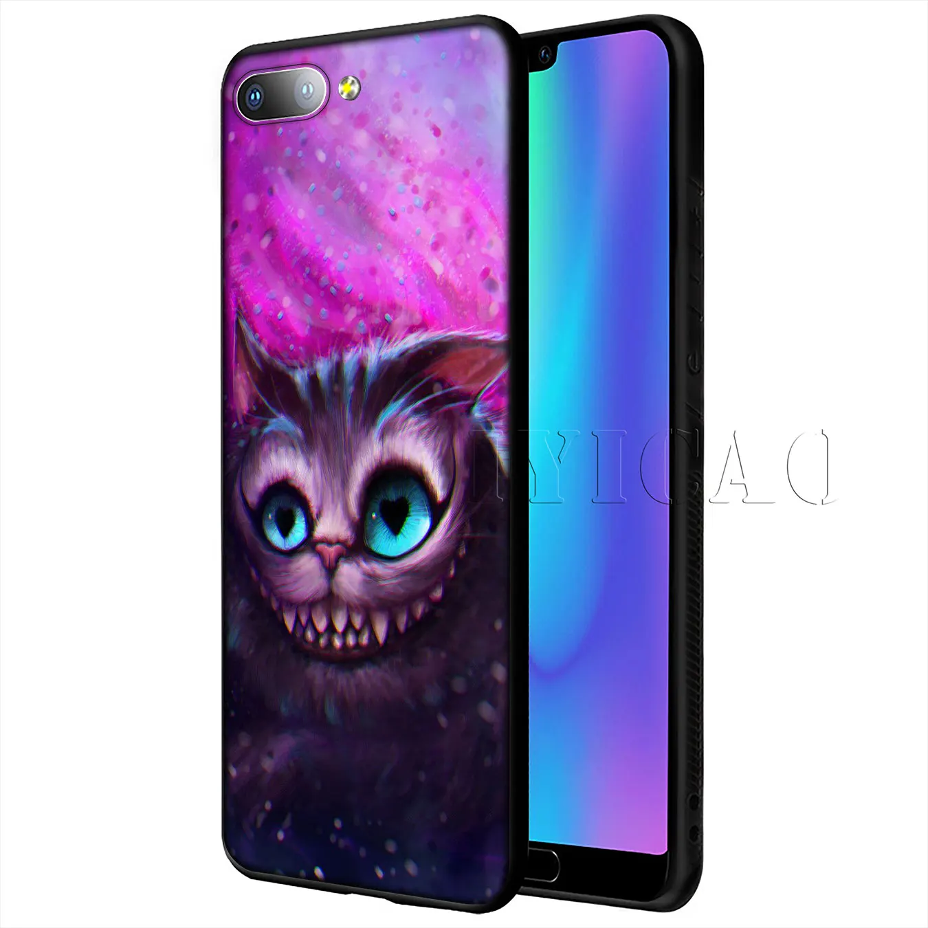 IYICAO Cheshire Cat Soft Case for Huawei P20 Pro P10 P8 P9 P30 Lite Mini 2017 P Smart 2019 Cover |