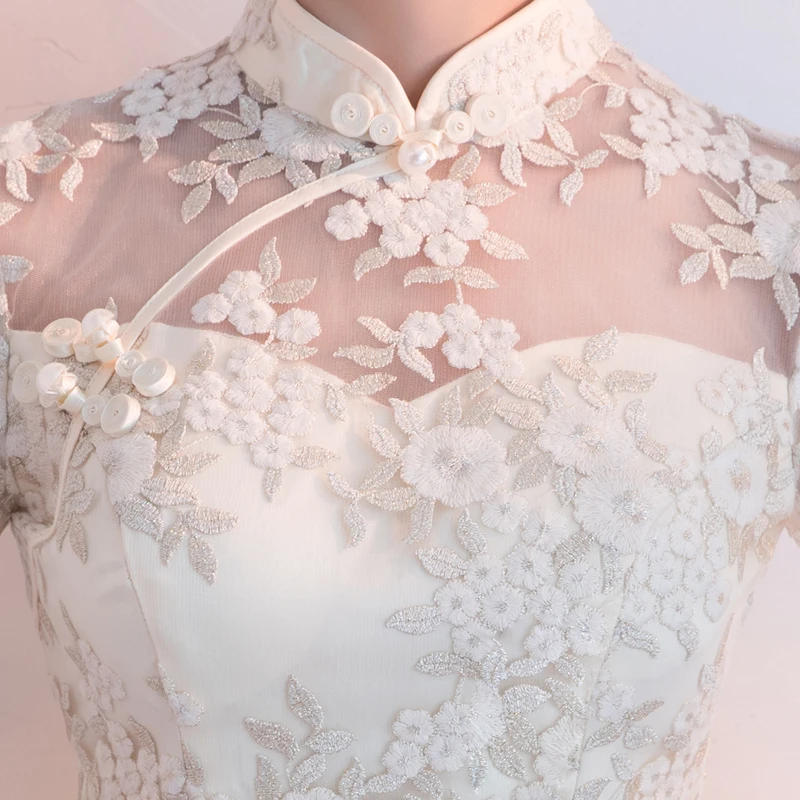 

Party Women Dress Luxury China Style Elegant Banquet Short Qipao Oriental Female Wedding Slim Prom Cheongsam Gowns Vestido S-4XL