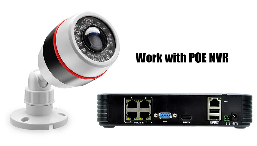 Fuers домашняя система безопасности 12 В PoE NVR рекордер инфракрасный детектор движения сигнализация наблюдения NVR 4CH 1080P с 4CH PoE портом 12 В