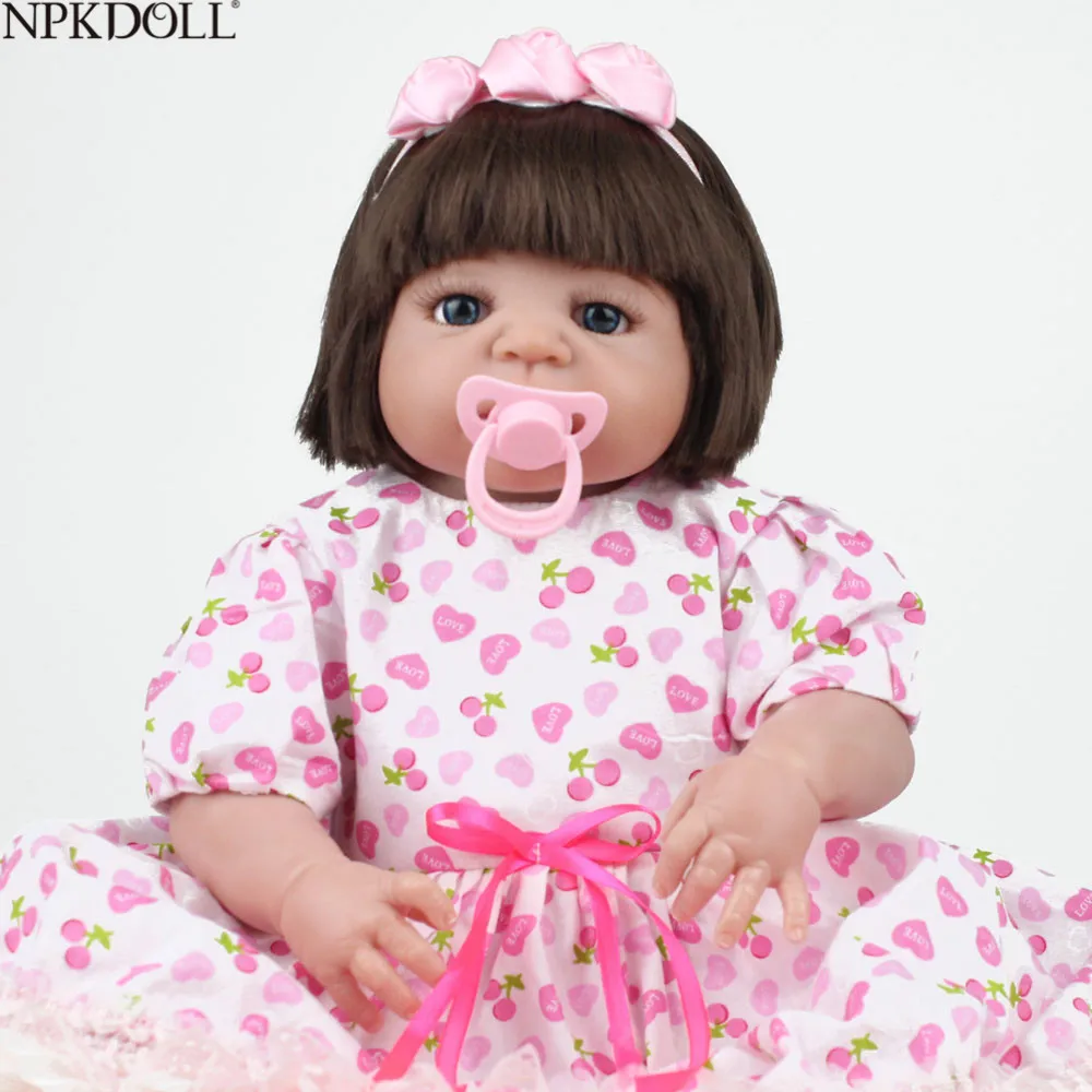 NPKDOLL кукла 22 дюйма МАРКИ 55 см силиконовые куклы Reborn реалистичные мягкие Bjd