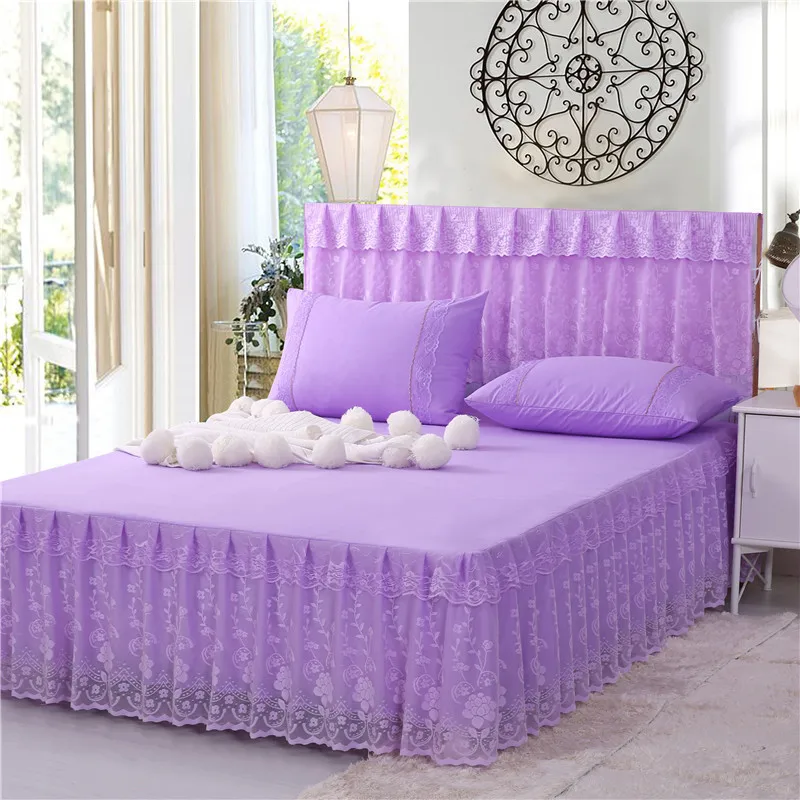 Falda de cama manta кружевная юбка принцессы для укладки кровати 1,5 м/1,8 м/2,0 м кровать - Цвет: Bed Skirt-18