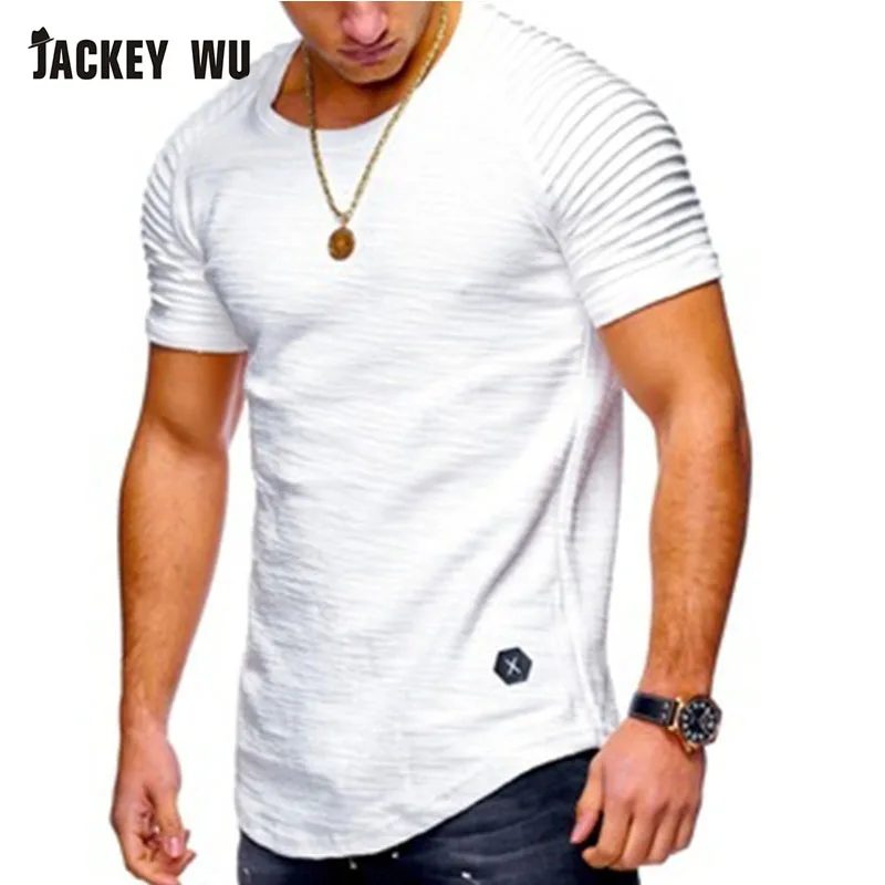 JACKEYWU брендовая мужская футболка 2019 Летняя мода складывающиеся бамбуковые