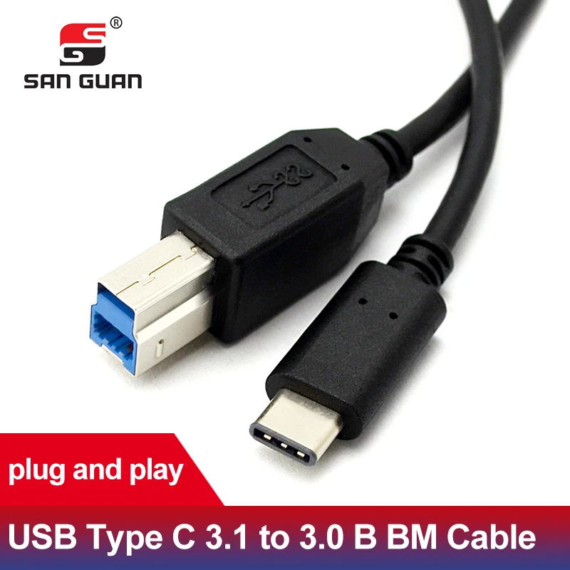

3.1 USB Printer Cable Type C Male To B Male Scanner USB 3.0 B Extension Printer Cable For Canon Epson HP