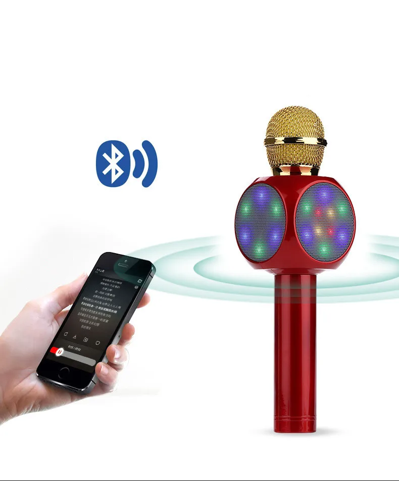 Волшебная WS1816 Беспроводной bluetooth микрофон для караоке Динамик Портативный