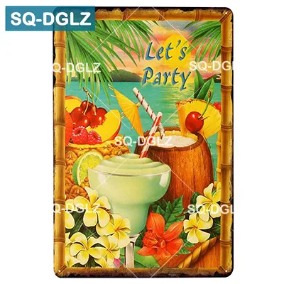 [SQ-DGLZ] CAIPIRINHA номерной знак Текила рассвет Настенный декор Тики Бар Олово знак винтаж виски металлический знак групповая терапия таблички - Цвет: 1718