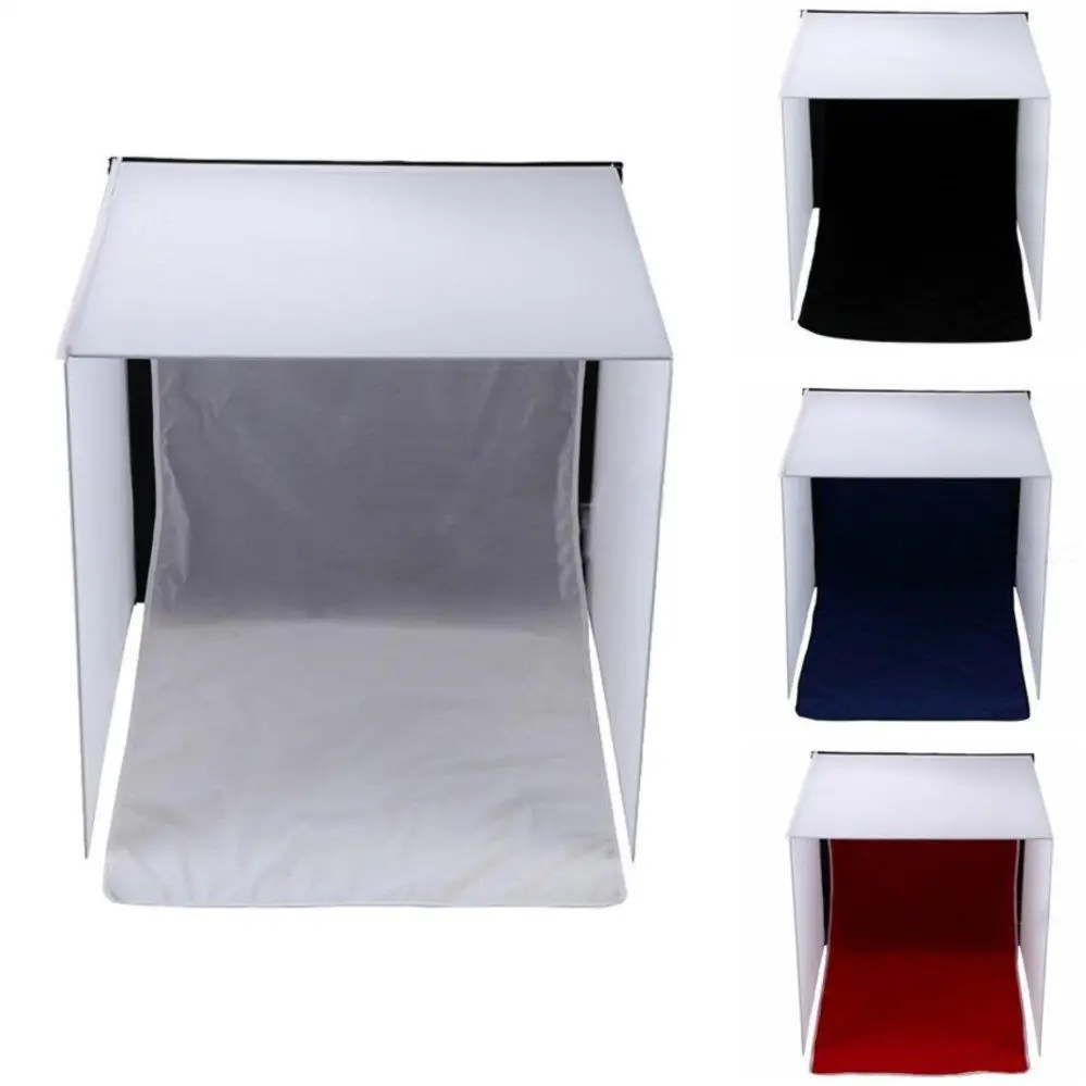Beste Meking 50 Cm Folding Photo Studio Schieten Tent Draagbare Mini LED Lamp Licht Kubus Diffusion Soft Box Kit