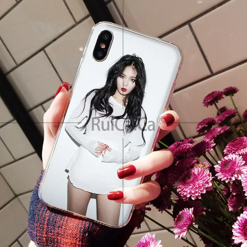 Ruicaica Kim HyunA шаблон ТПУ Мягкие аксессуары для телефонов Чехол мобильного телефона