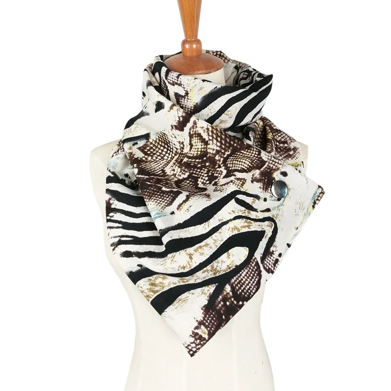 beige brown Leo anvi роскошный бренд Desginer шарф шаль Леопард Зебра печати Мягкие шелковые шарфы платки Femme Бандана с кнопкой - Цвет: beige brown