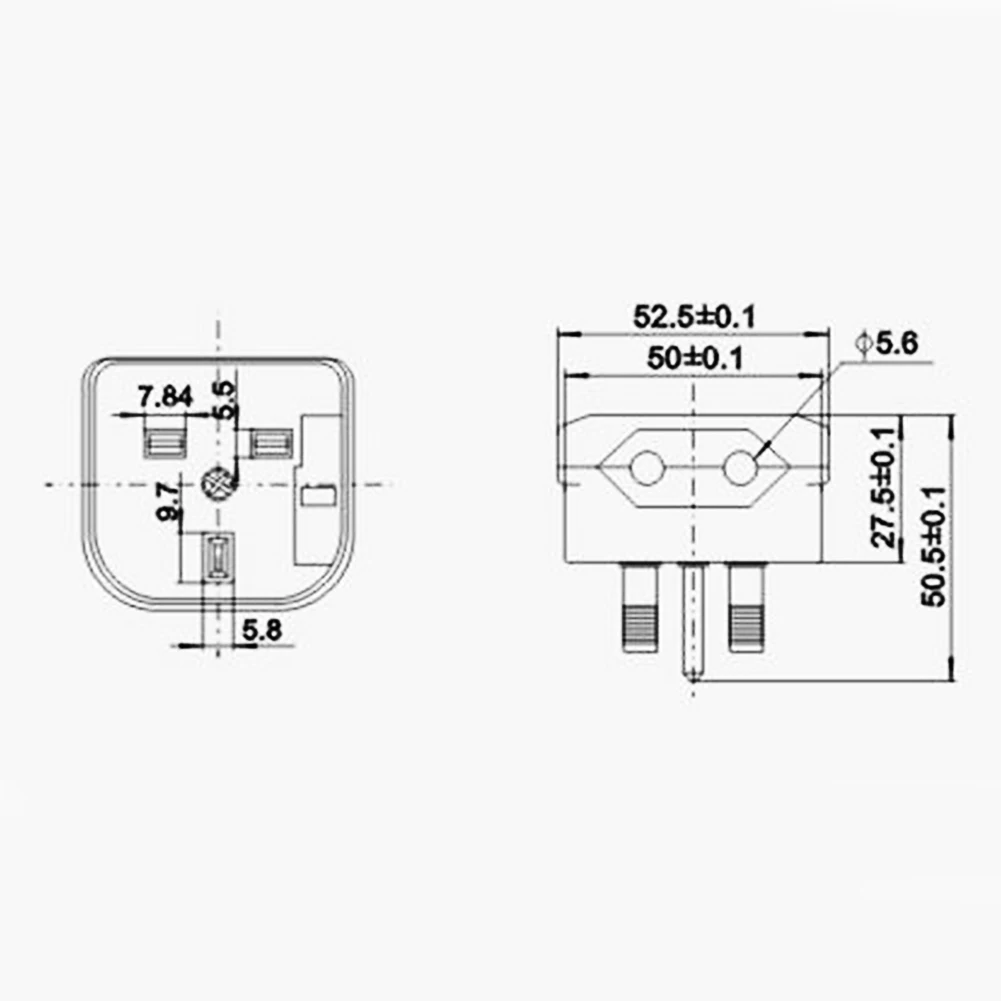 ЕС вилка Великобритании адаптер конвертер евро 2 Pin к UK 3 контактный разъем