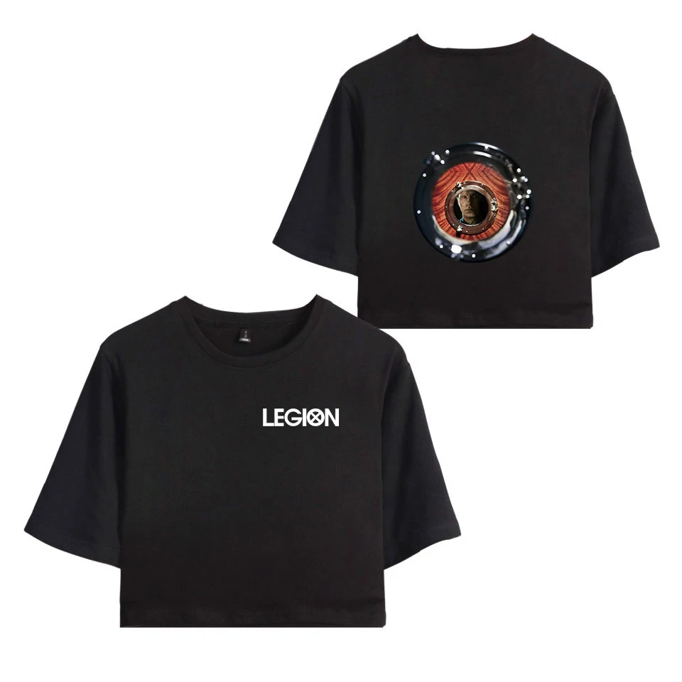 Женские укороченные топы с принтом Legion 2D летние футболки коротким рукавом Новое