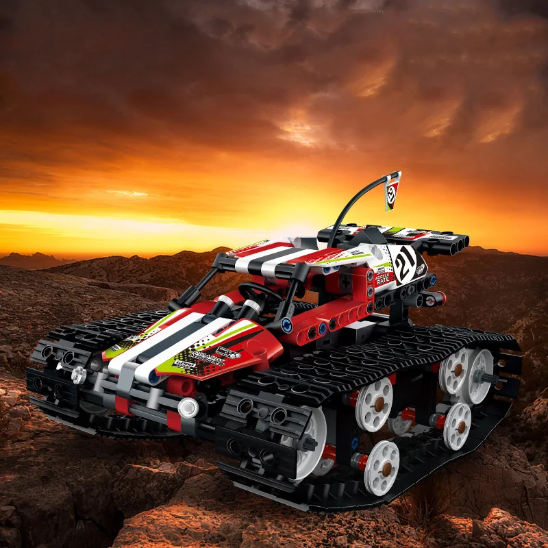 Высокоскоростной Электрический спортивный автомобиль Technic серии пульт дистанционного управления Строительный блок гусеничный Набор строительных блоков кирпичи развивающие игрушки