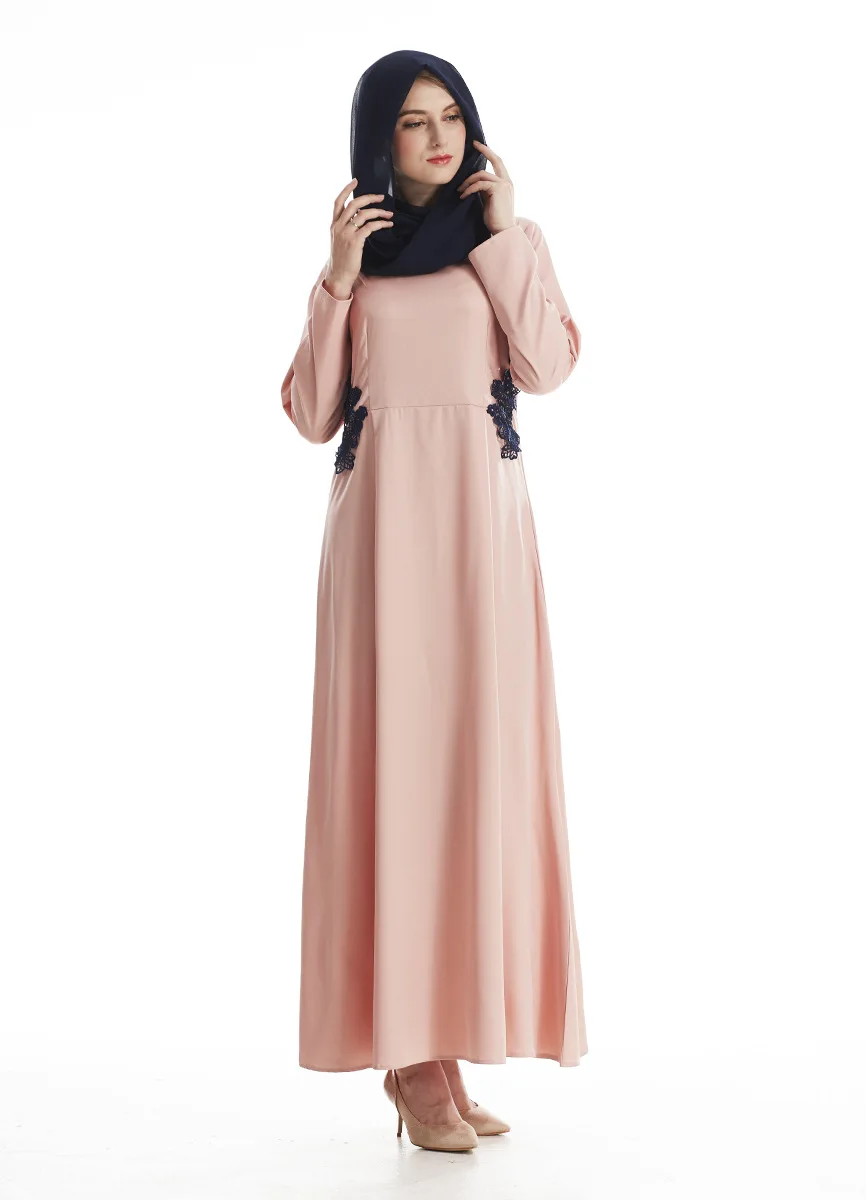 2017 Womens Long Islam Muslim Robe Lace Dress Sleeve Loose Vintage Clothing Islamic Abaya | Тематическая одежда и униформа