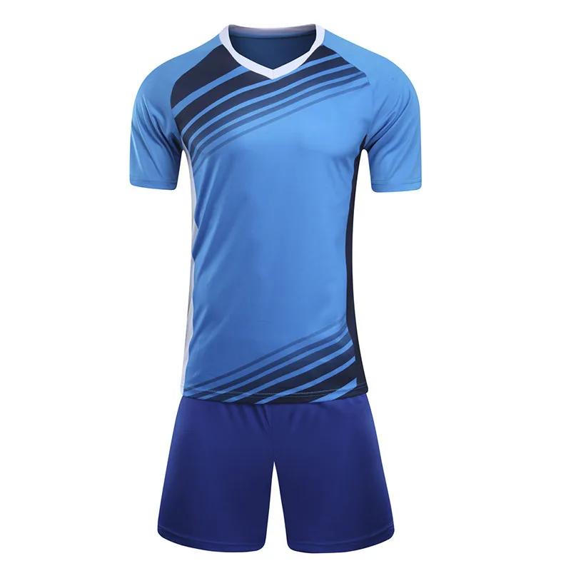 S30 Sblue Для мужчин Futeboll майки комплект Молодежная детская команда тренировочный костюм для футбола костюм Maillot De Foot Футбол Форма - Цвет: S30 Sblue