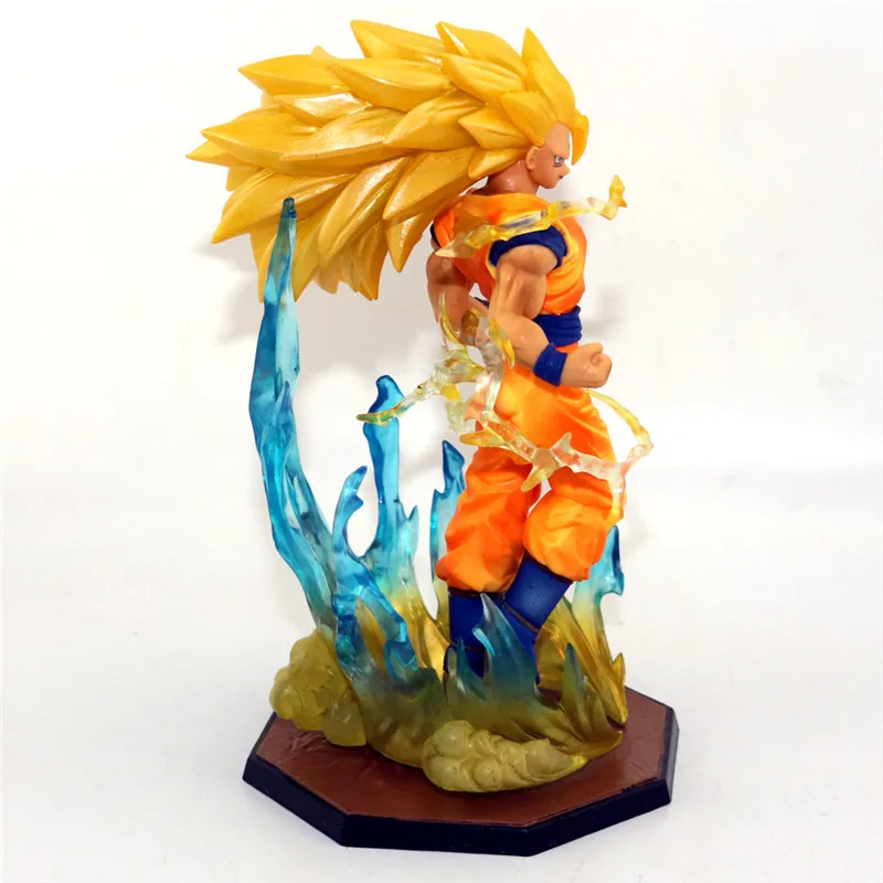 Zero Dragon Ball Z Сон Гоку Супер SaiYan 3 ПВХ фигурка DBZ шоколадная кисть Saiyan Коллекция крови 18 см