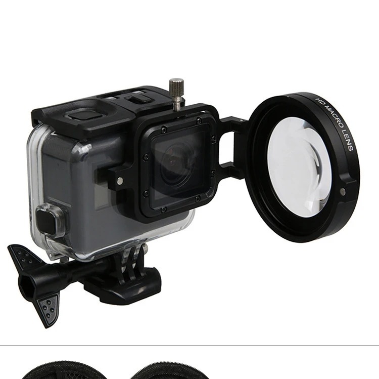 Для Gopro фильтр Close UP+ 16 Макро+ 58 мм переходное кольцо Filtors для Go Pro Hero 5 6 7 черный водостойкий Ca аксессуары