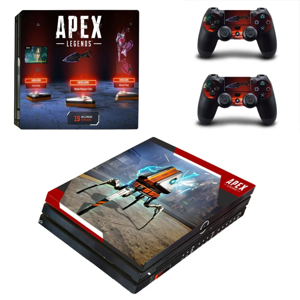 APEX легенды PS4 Pro переводная картинка наклейка для Sony PlayStation 4 консоли и 2 контроллер