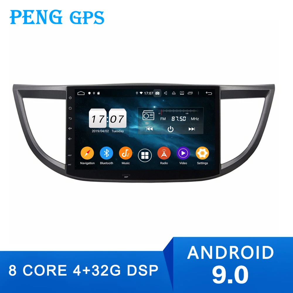10 1 &quotAndroid 9 0 автомобильный без dvd-плеера GPS радио для Honda CRV CR-V 2012 13 14 15 навигация