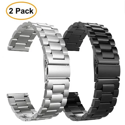Silver Black Миланская Петля из нержавеющей стали ремешок для часов 22 мм для Xiaomi Huami Amazfit Pace/Stratos 2 2S ремешок для часов металлический браслет - Цвет ремешка: Silver Black
