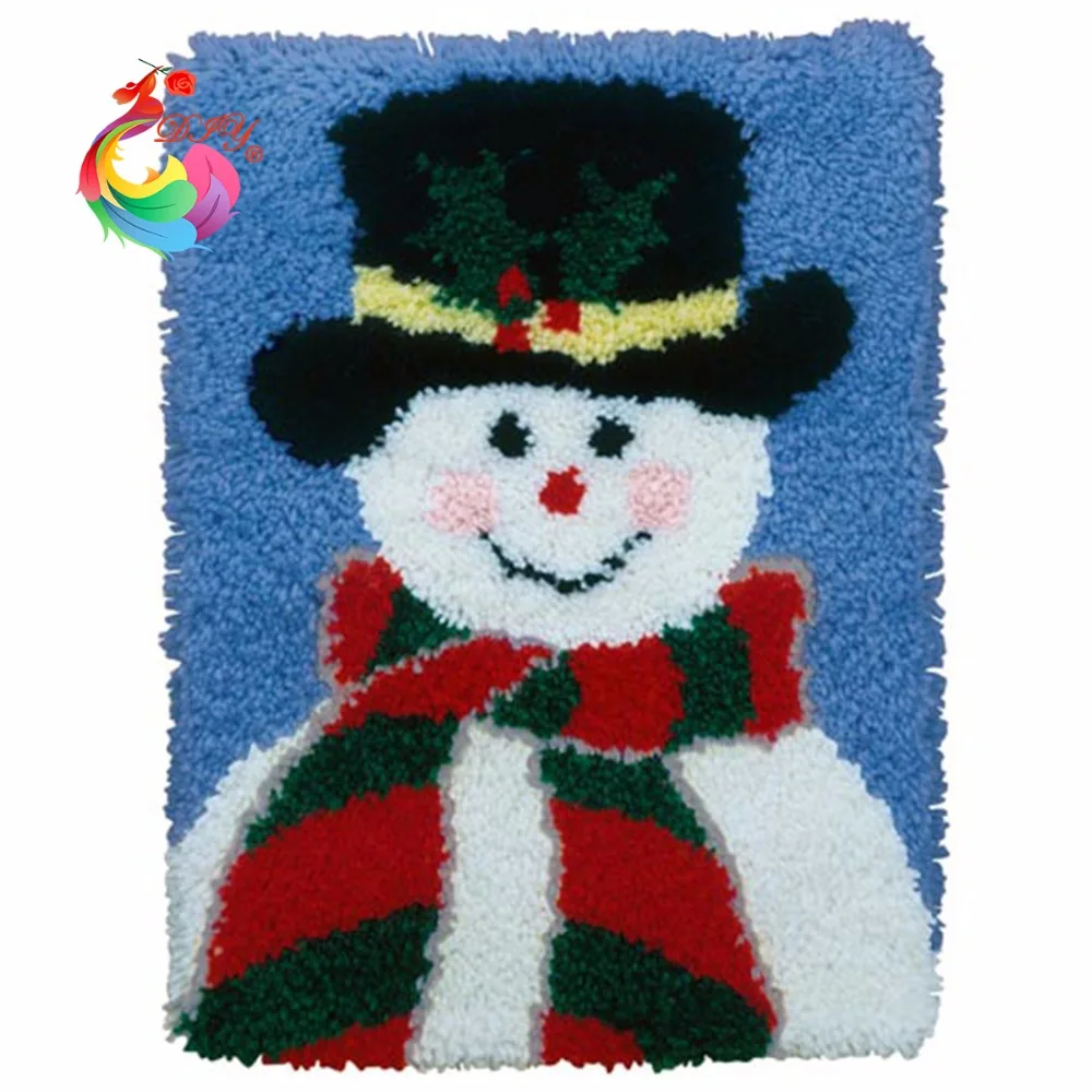 

Новогодние декоративные нитки для вышивальной ткани, маркеры для шитья, для вязания ковров и ковриков, наборы мультяшных крючков с защелкой