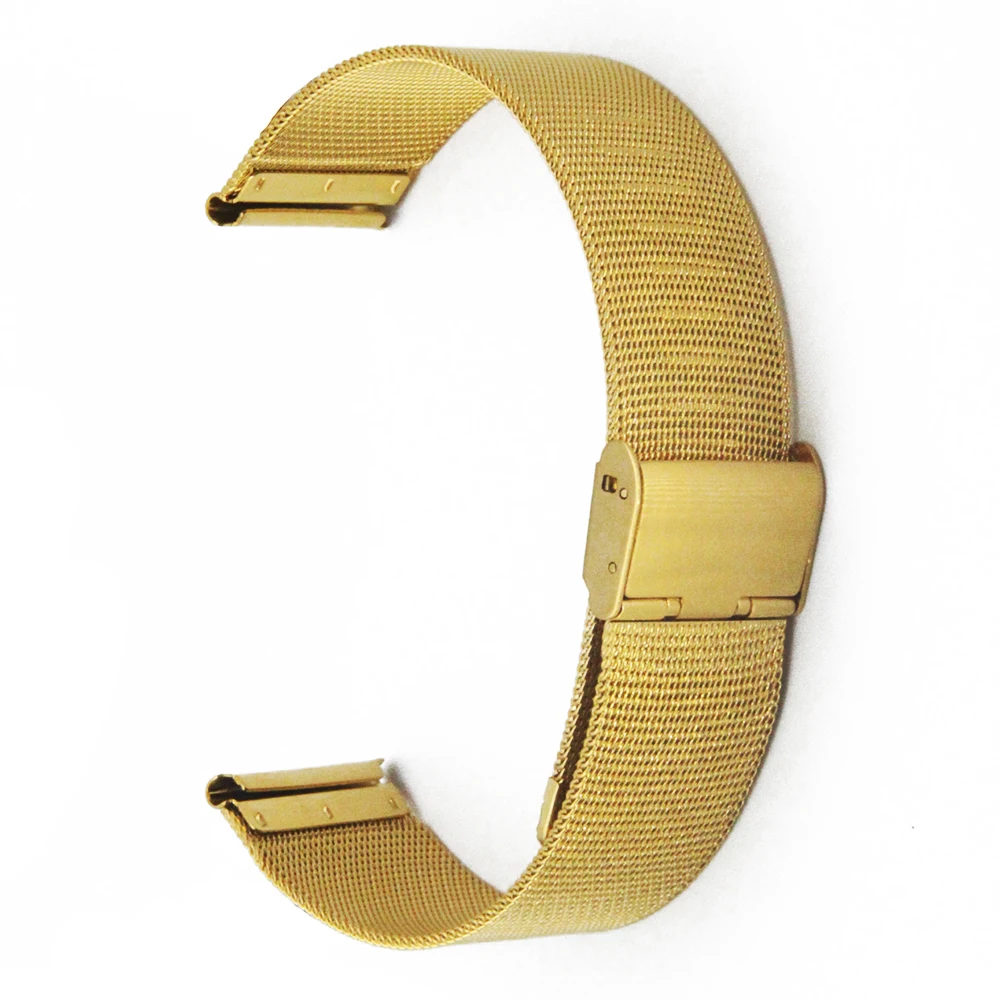 Milanese Stainless Steel Watch Band 20mm 22mm for IWC Hook Clasp Watchband Strap Wrist Loop Belt Bracelet Black Gold Silver