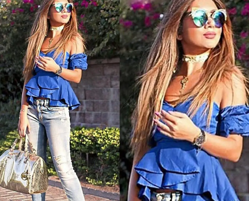 Модные женские туфли с открытыми плечами укороченный Топы корректирующие Лето