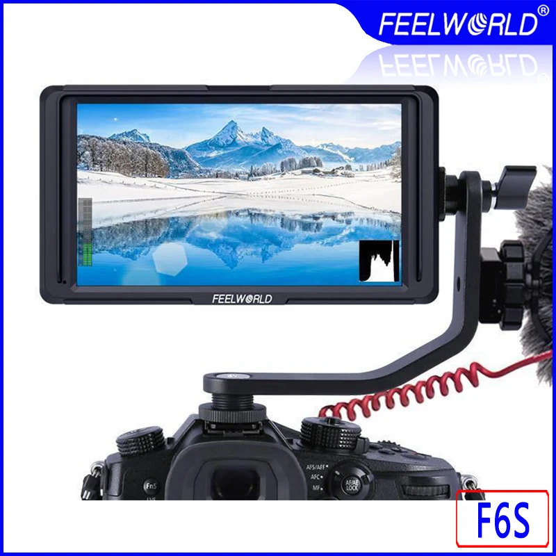 Feelworld F6S 5 дюймов на Камера полевой монитор F6 обновленная версия 4K HDMI Вход Full HD 1920x1080 ips для Камера шарнирный стабилизатор видео