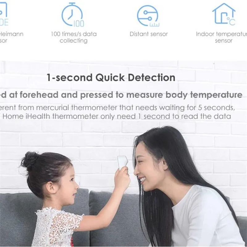Xiaomi Mijia iHealth термометр светодиодный Бесконтактный цифровой инфракрасный Лоб термометр для тела для детей и взрослых