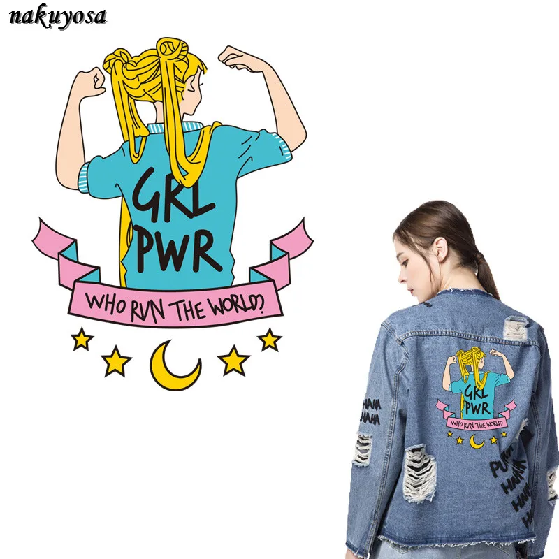 Sailor Moon моющиеся парчи на одном уровне футболка Ropa сделай сам украшение легкая