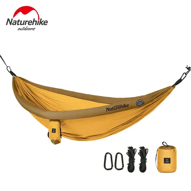 1 Yellow hammock Naturehike Открытый Кемпинг гамак портативный Гамаки с надувными воздушными трубками комфорт для альпинизма Приключения Пешие прогулки путешествия - Цвет: 1 Yellow hammock