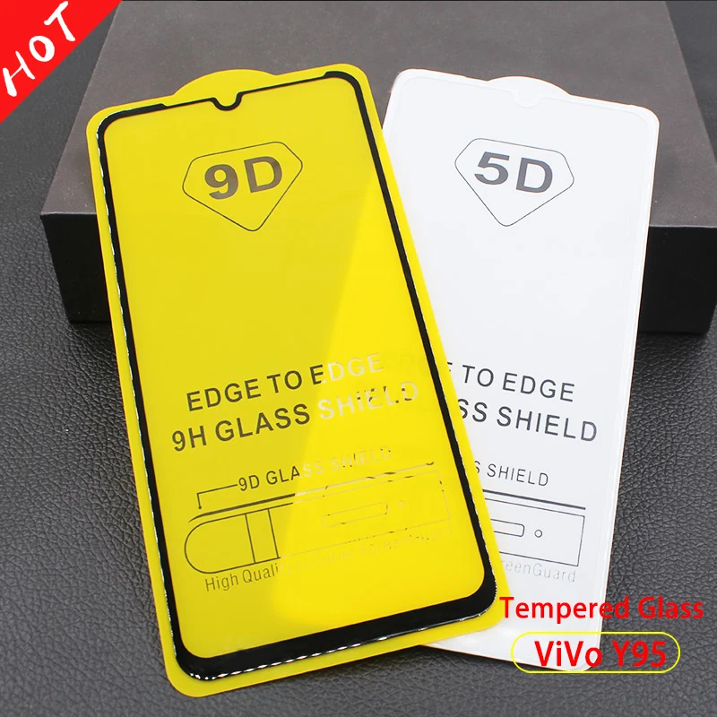 9D полное покрытие клея закаленное стекло ViVo Y95 Защитная пленка для экрана