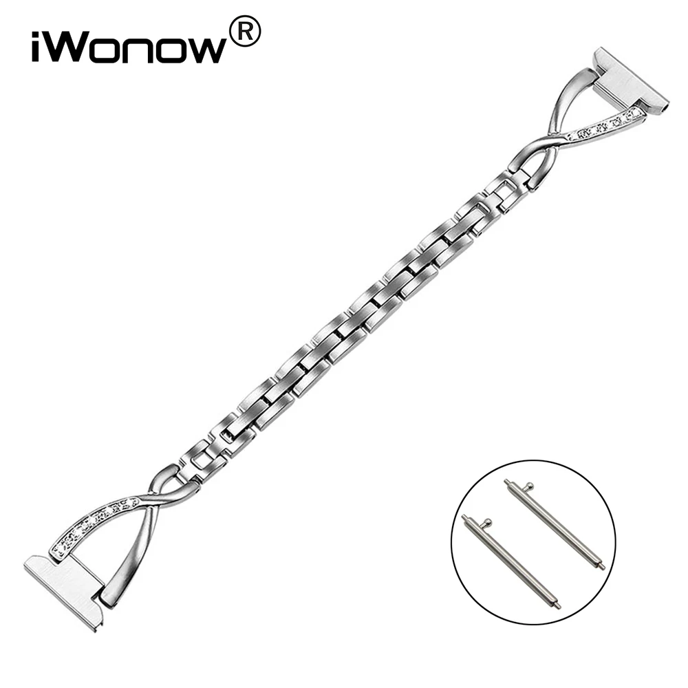 

Stainless Steel & Diamond Watchband 18mm 20mm 22mm for Citizen Seiko Casio Women Men Jewelry Watch Band Quick Release Strap Belt