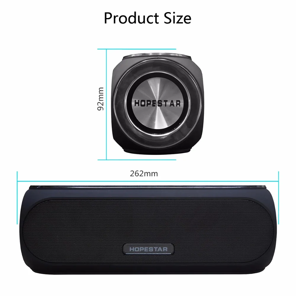 HOPESTAR H19 USB беспроводной Bluetooth портативный динамик водонепроницаемый
