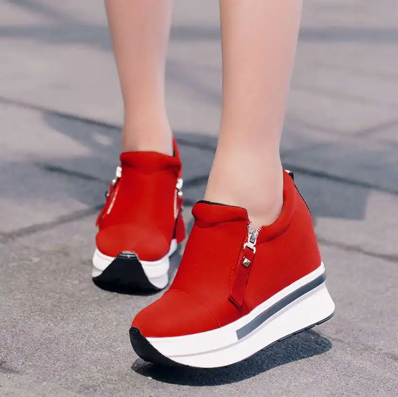 Wedges Women Boots 2018 Platform Shoes Woman Creepers Slip On Ankle Fashion Flats Casual | Обувь