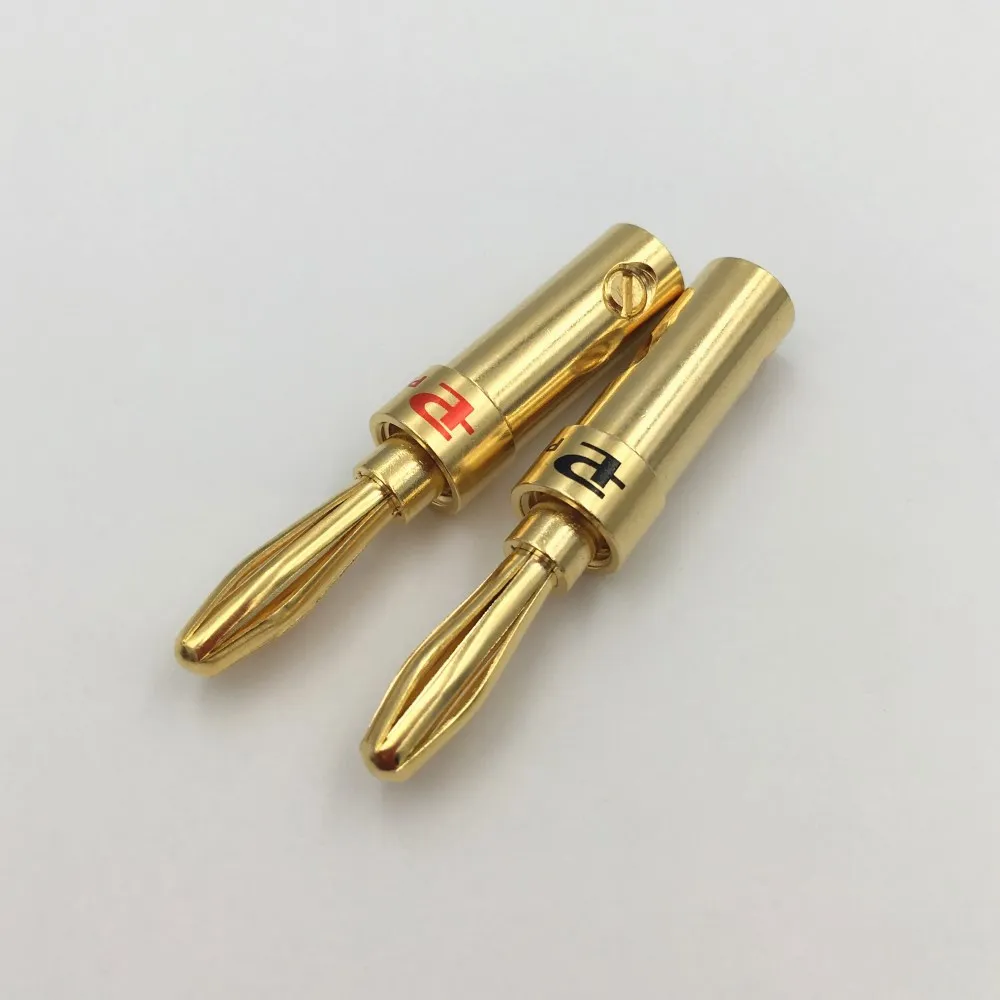 8 шт. позолоченный латунный Акустический кабель 4 мм разъем типа &quotбанан&quot|adapter