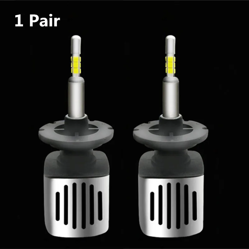 1 Pair Вдлительную с 4-х сторон SAMSUNG мини H1 светодиодный H7 11200LM D4S H4 H8 H11 9005 D3S 9006 HB4 D1S автомобильные головные фары лампы 6500 к Противотуманные фары 12V - Испускаемый цвет: 1 Pair