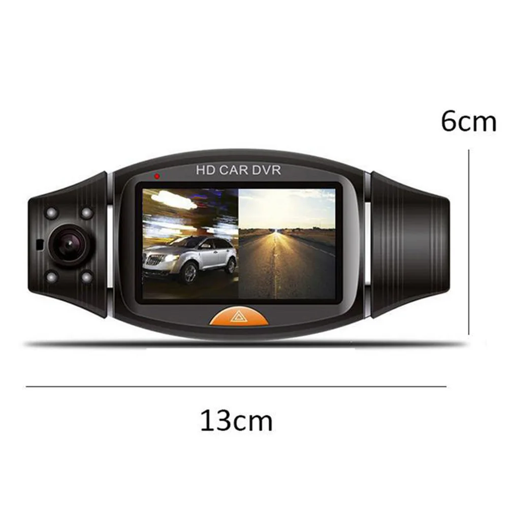 Новая Автомобильная dvr камера, Автомобильный видеорегистратор, gps, двойная камера HD 720 P, ночное видение, двойной объектив, dvr рекордер, видеорегистратор, 2,7 дюймов, видео рекордер, ИК