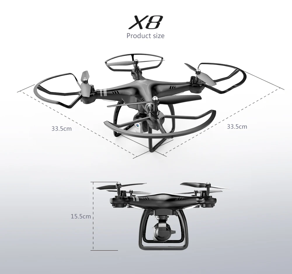XGODY RC камера Дрон 0.3MP HD камера Профессиональный FPV RC Квадрокоптер мини 2,4 ГГц wifi самолет для детей подарок