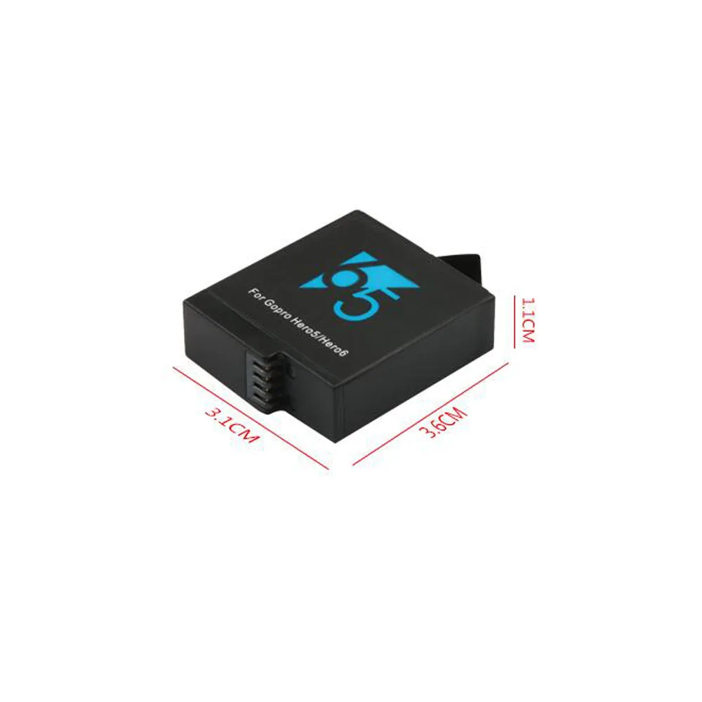 Новый Gopro Hero 6/5 Батарея 2 шт. 1220 мАч + USB двойной Зарядное устройство для GoPro черный