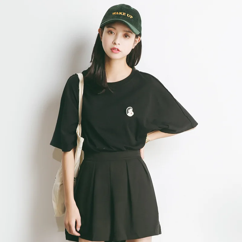 Высокая Эластичность Повседневная футболка для женщин Лето o образным вырезом с